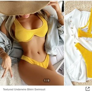 BNWT Yellow SHEIN bikini size Small